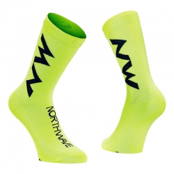 Northwave Extreme Air Mid Sock yellow fluo / black