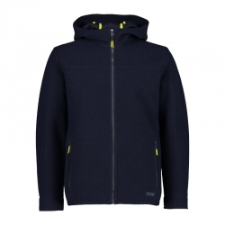 Giacca full zip in wooltech...