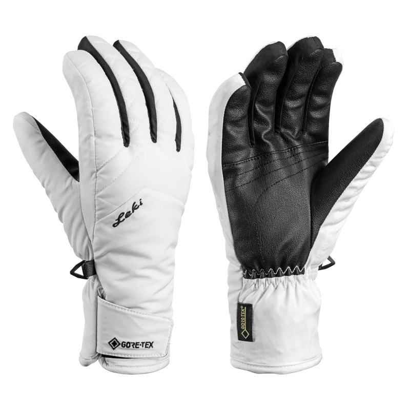 Leki Sveia GTX ski gloves white / black donna