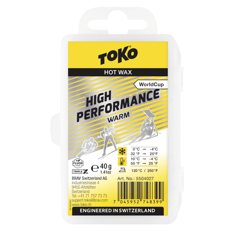 Toko High Performance Hot Wax warm 40 g, paraffina solida