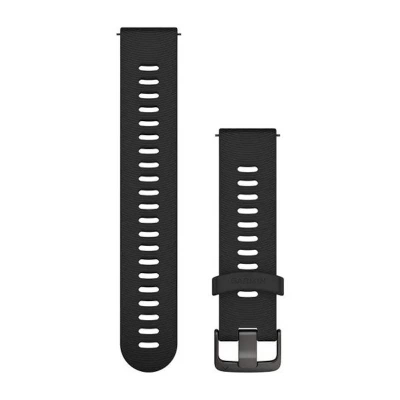 Garmin Cinturini Quick Release (20 mm) silicone - black / slate