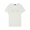 Freddy T-Shirt con stampa oro e strass W72 donna| t-shirt cotone