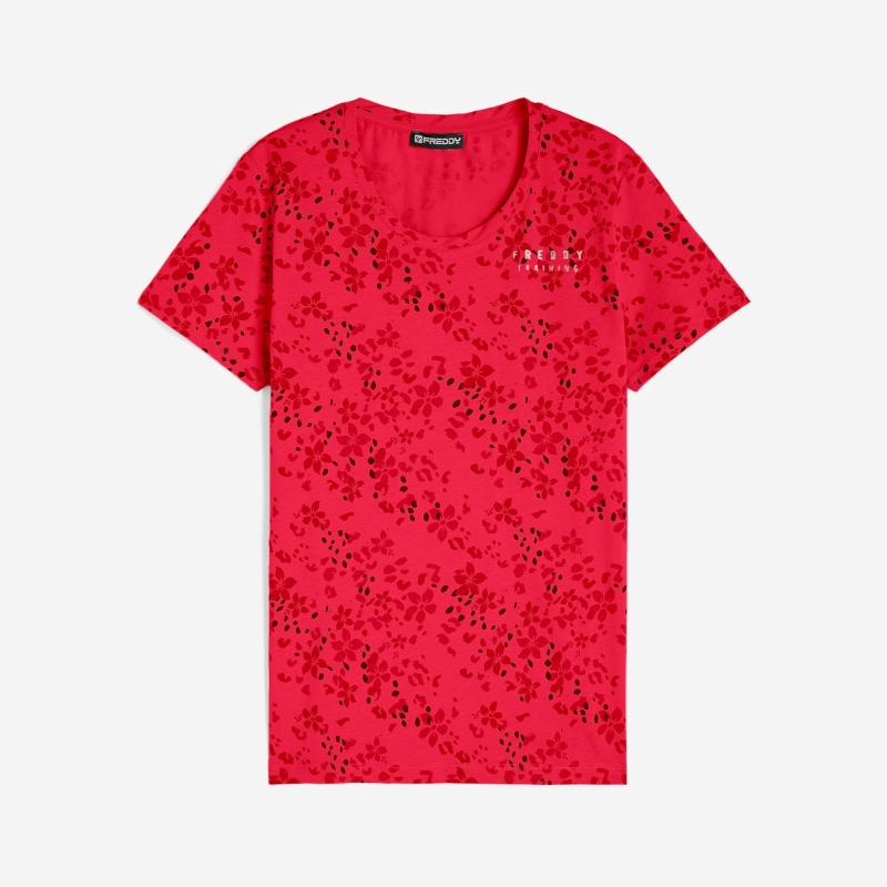 Freddy T-shirt in jersey con stampa floreale ANI75 donna
