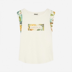 Freddy T-shirt con grafica tropical WFLO65 donna