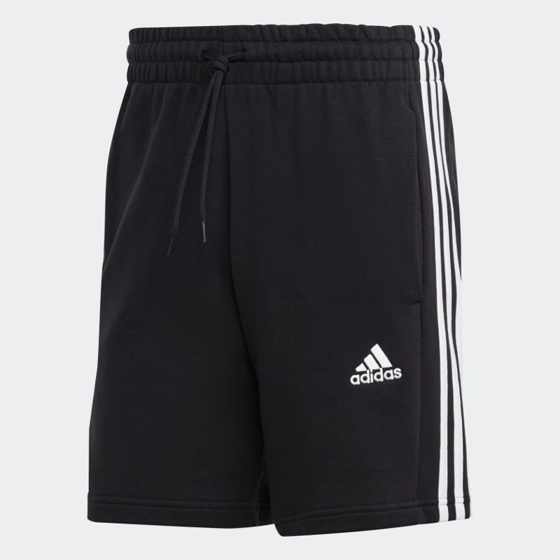 Adidas Short Essentials French Terry 3-Stripes black uomo