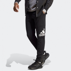 Adidas pantaloni Essentials French Terry Tapered Cuff Logo black uomo